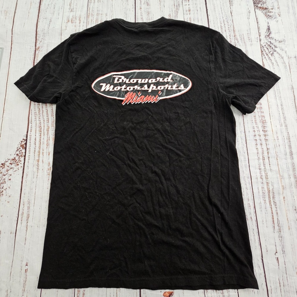 Broward Motorsports Miami Black Short Sleeve Cotton T-Shirt Men's M